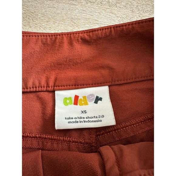 Alder Take a Hike Short 2.0 in Burnt Orange Clay Size XS High Rise 4" - Picture 2 of 6